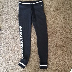 Victoria Secret PINK leggings grey black size XS